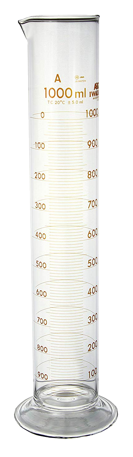 メスシリンダー　ガラス製　20mℓ　1000mℓ