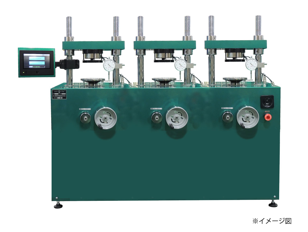 三連独立型載荷式 土の一軸自動圧縮試験機　能力50kN